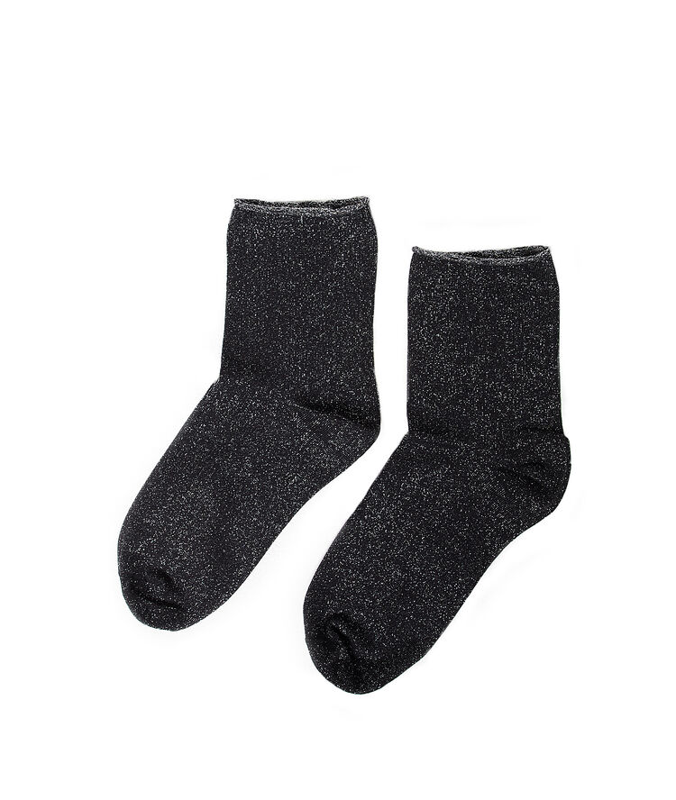 Socken aus metallisierten fasern schwarz.