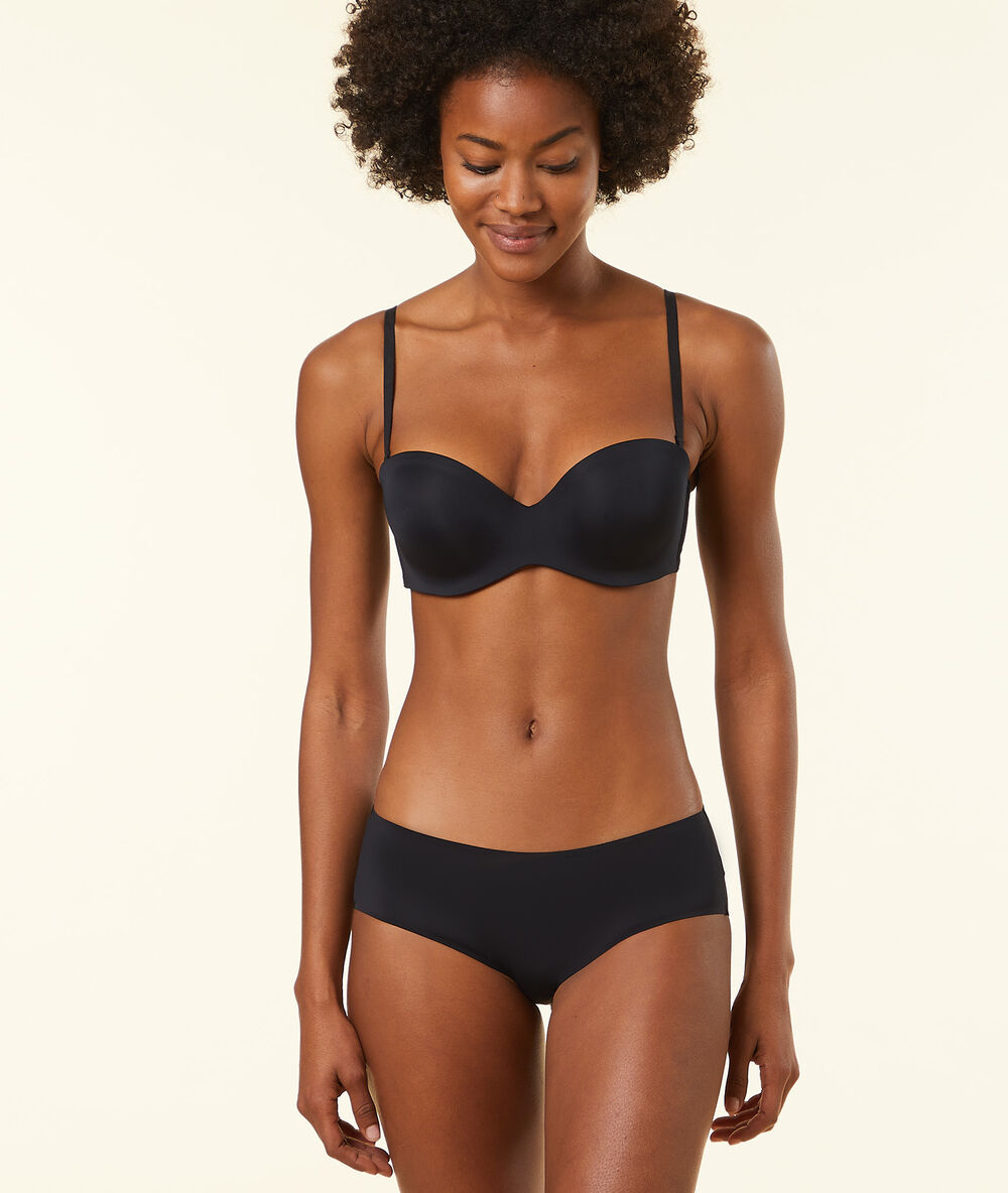 Bandeau- bh aus mikrofaser schwarz.
