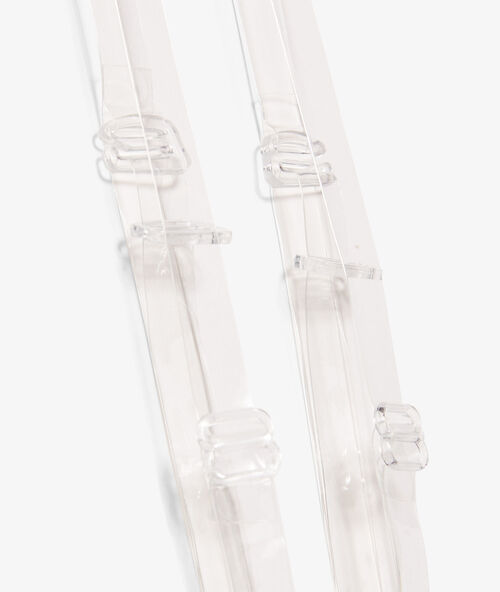 Transparent bra straps weiß.