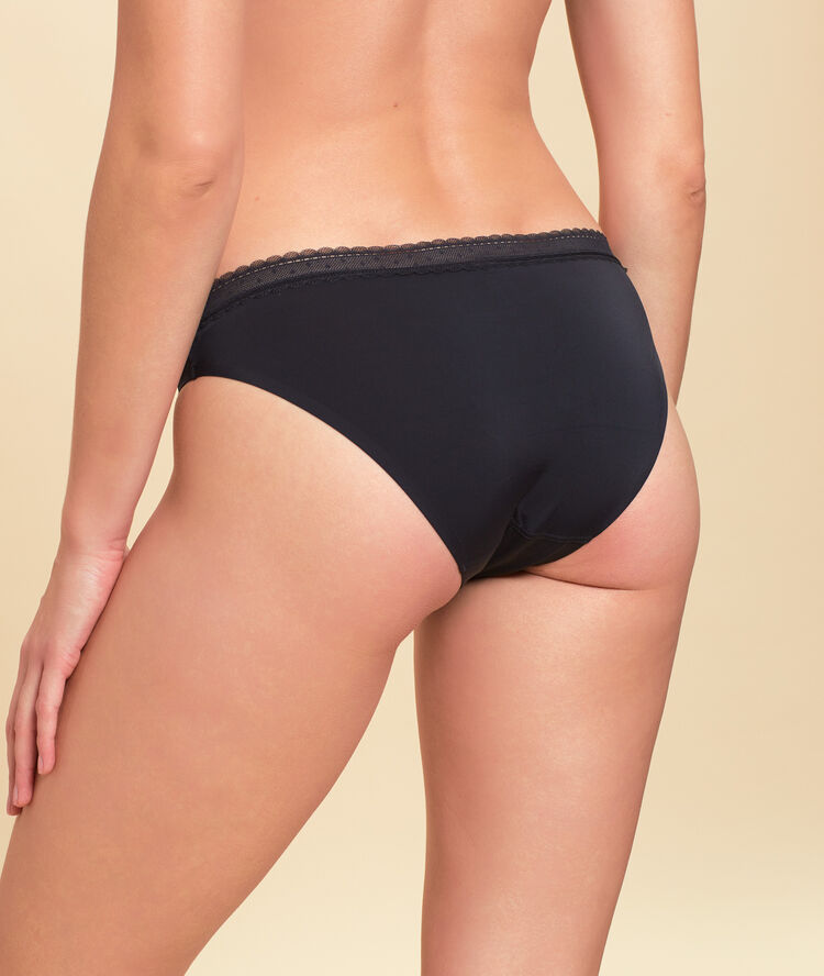 Slip aus mikrofaser schwarz.