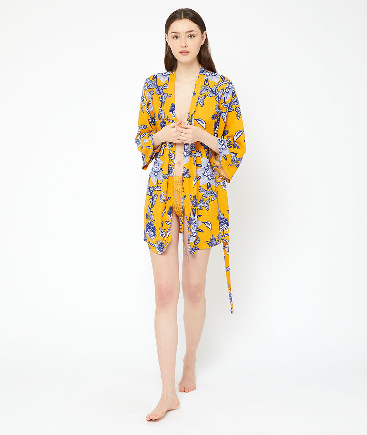 Kimono mit print gold.