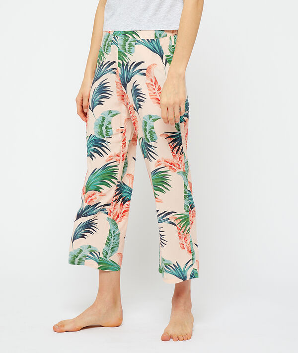 Pyjamahose aus EcoVero-Viscose, ausgestellte Beine Pyjamahose aus EcoVero-Viscose, ausgestellte Beine;${refinementColor}