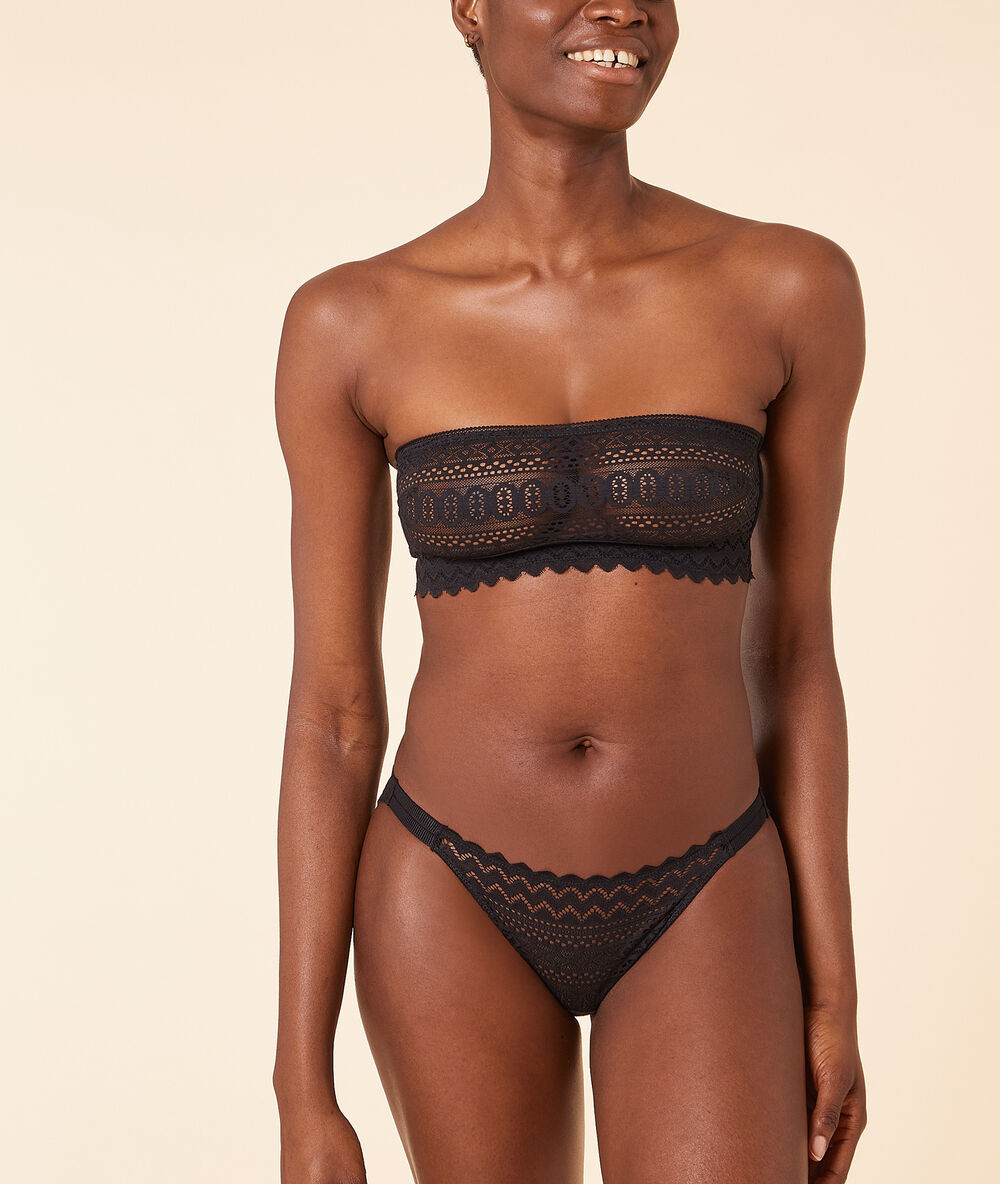 Bandeau aus spitze schwarz.