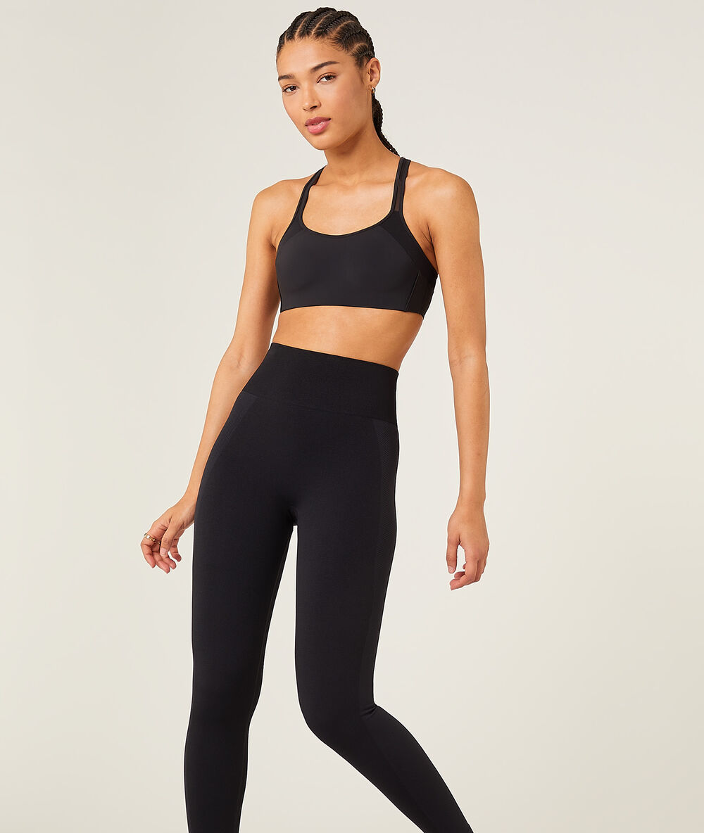 Lange yoga-leggings schwarz.