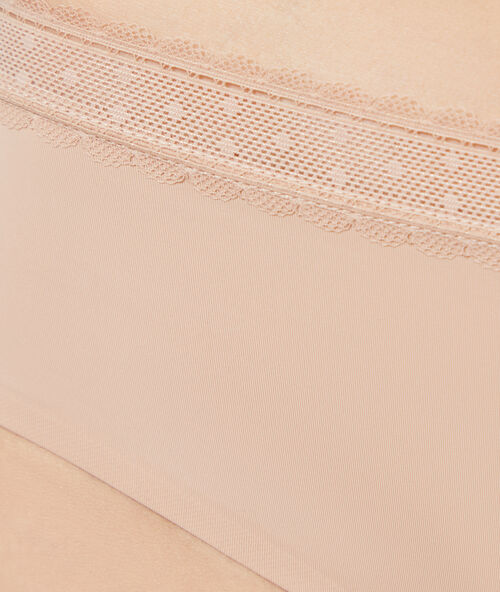 Shorty aus mikrofaser beige.