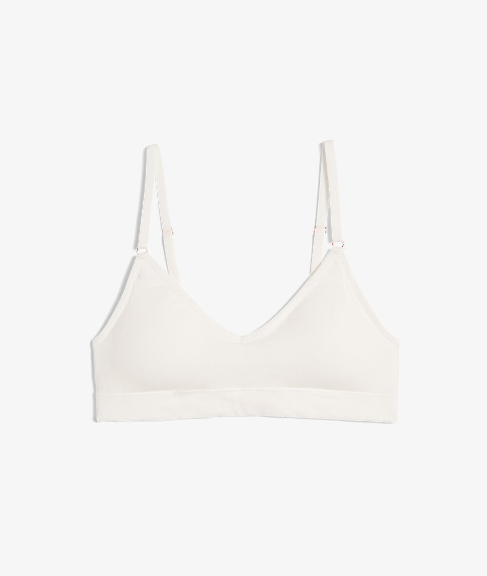 Nahtloses bustier, herausnehmbare pads ekrü.