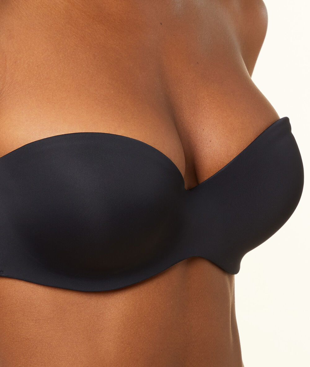 Bandeau- bh aus mikrofaser schwarz.