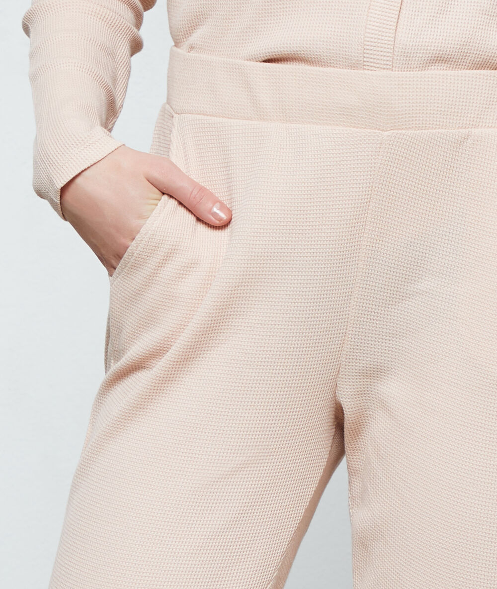 Pyjamahose aus baumwolle rosa.
