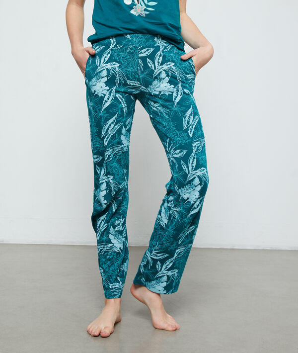 Hose aus Bio-Baumwolle mit Print Hose aus Bio-Baumwolle mit Print;${refinementColor}