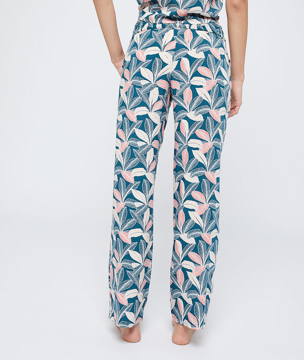 Hose aus EcoVero-Viscose mit Blätter-Print Hose aus EcoVero-Viscose mit Blätter-Print;${refinementColor}