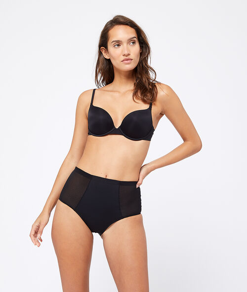 Culotte sculptante taille haute - niveau 1 : silhouette sculptée noir.