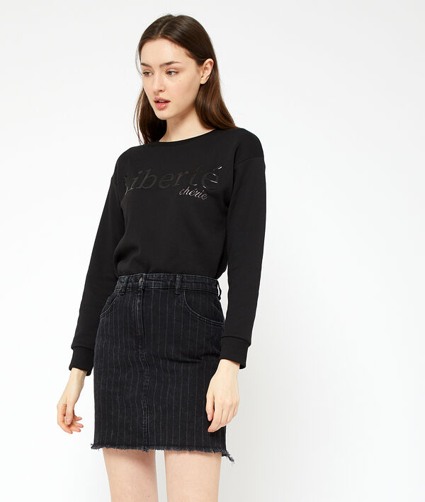 Gestreifter Jeansrock Gestreifter Jeansrock
