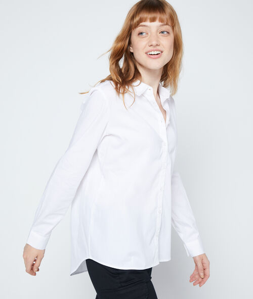 Chemisier en coton blanc.