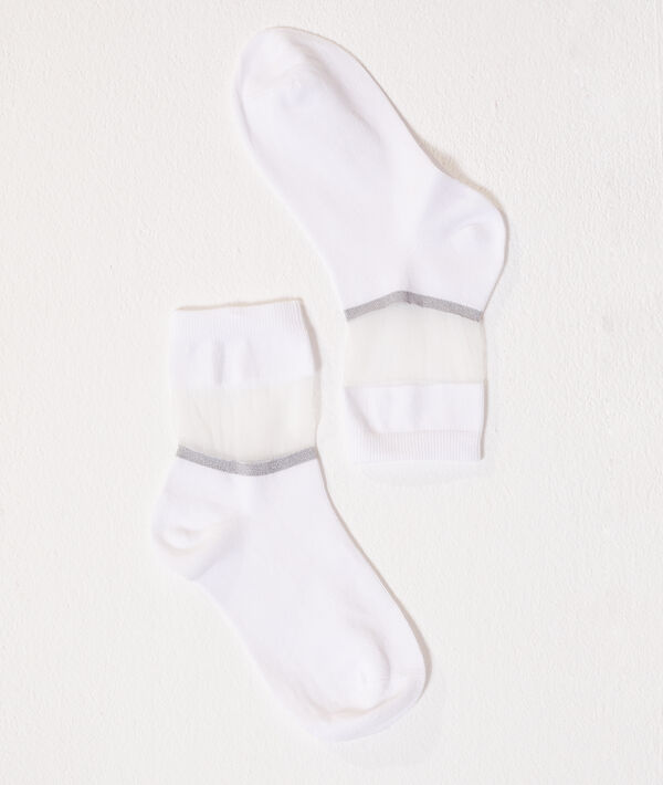 Socken aus zweierlei Material Socken aus zweierlei Material