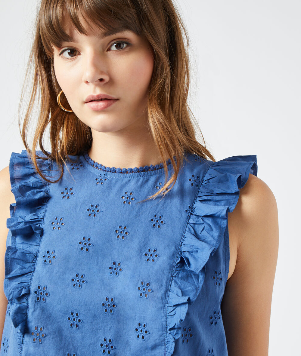 Bluse aus guipure-spitze moonlight.