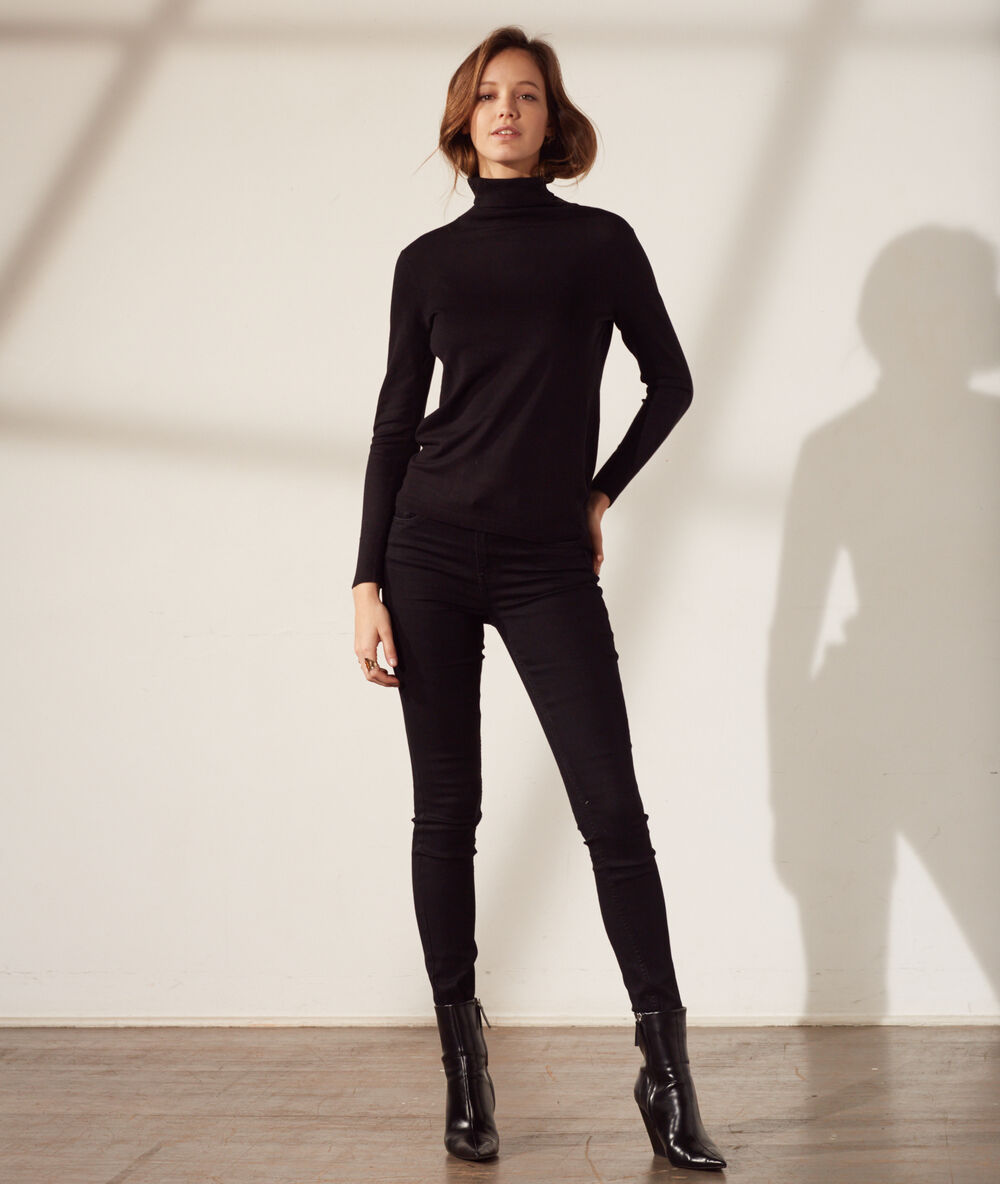 Slim-jeans schwarz.
