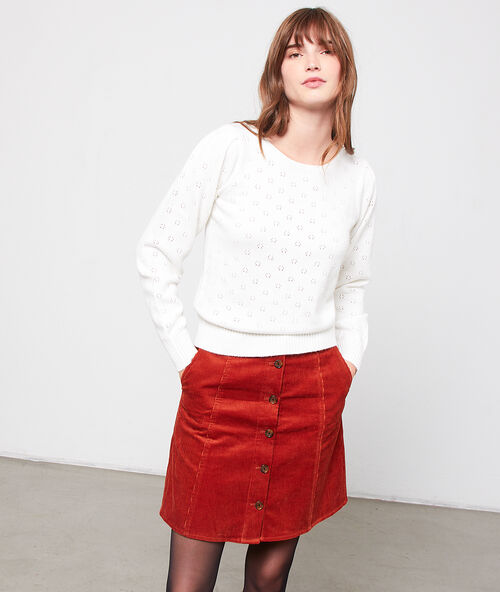 Trapezrock mit kn&ouml;pfen rostbraun.