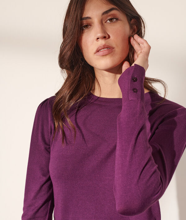 Pullover mit rundem Ausschnitt aus feinem Strick Pullover mit rundem Ausschnitt aus feinem Strick