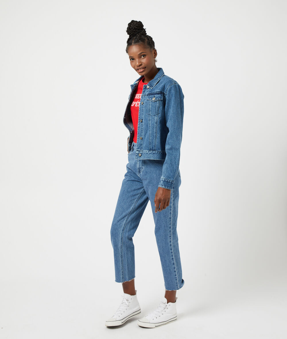 Jeans-jacke stone.