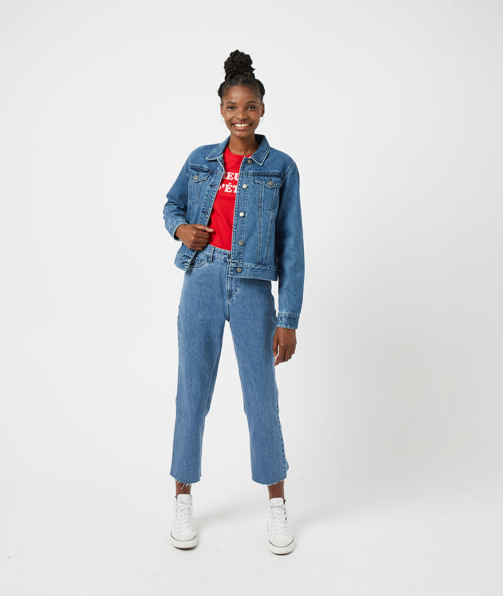 Jeans-jacke stone.