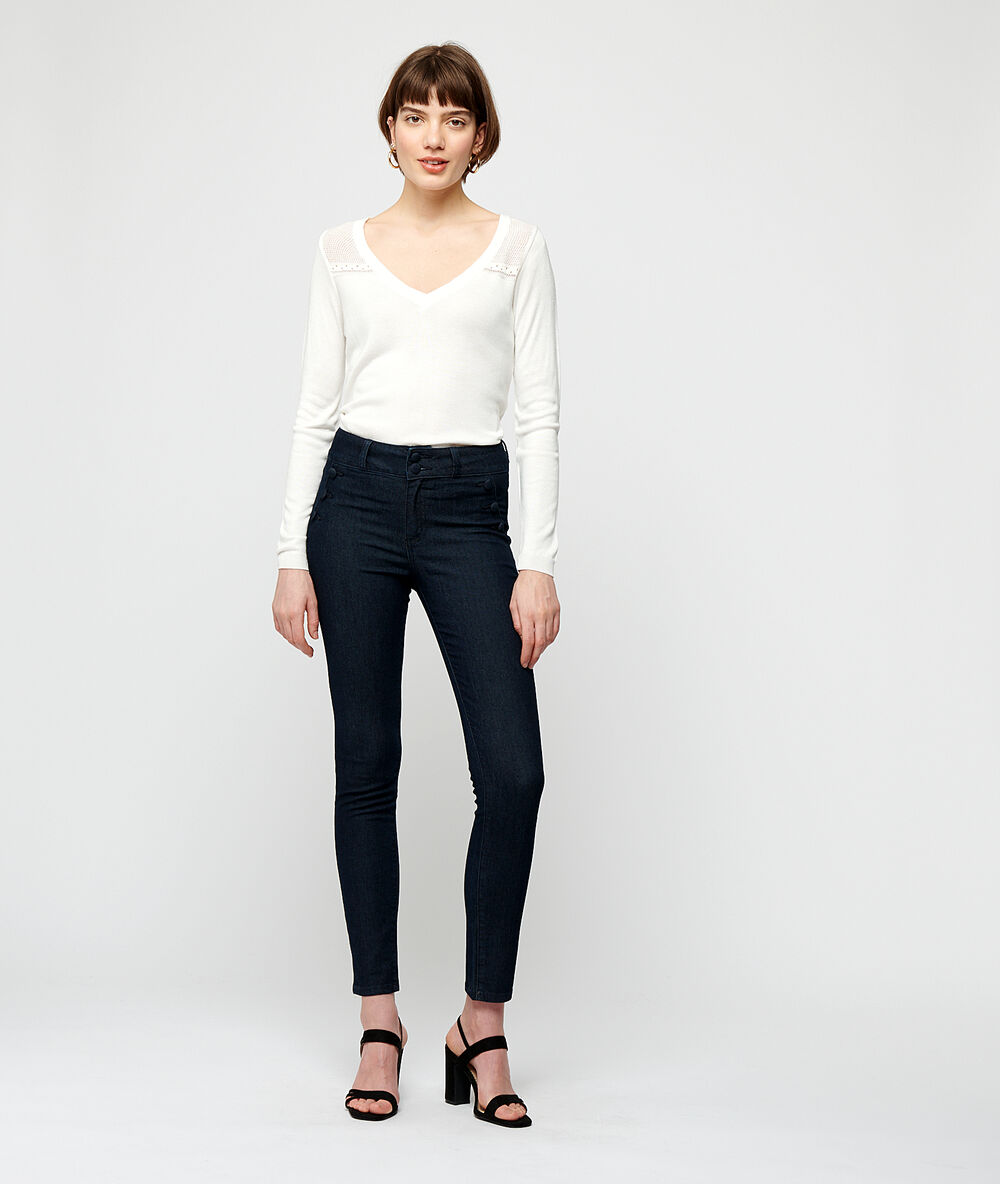 Slim-jeans brut.