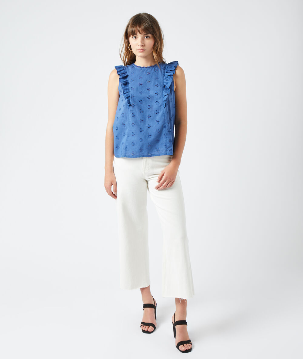 Bluse aus guipure-spitze moonlight.