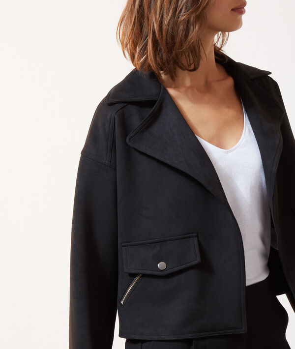 Biker-Jacke in Wildlederoptik Biker-Jacke in Wildlederoptik