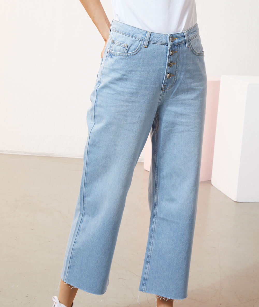 Weite Jeans Bleu Moyen Etam