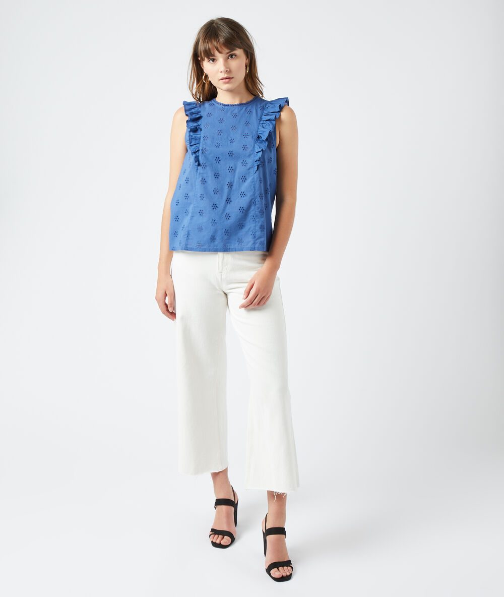 Bluse aus guipure-spitze moonlight.