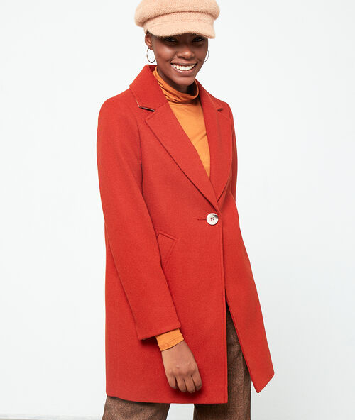 Manteau masculin rouille.