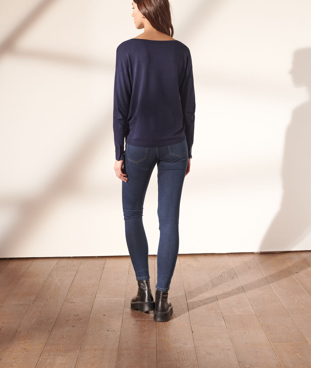 Slim-jeans brut.