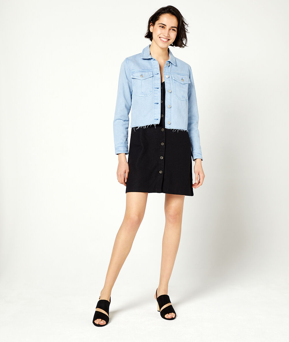 Jeans-jacke himmelblau.