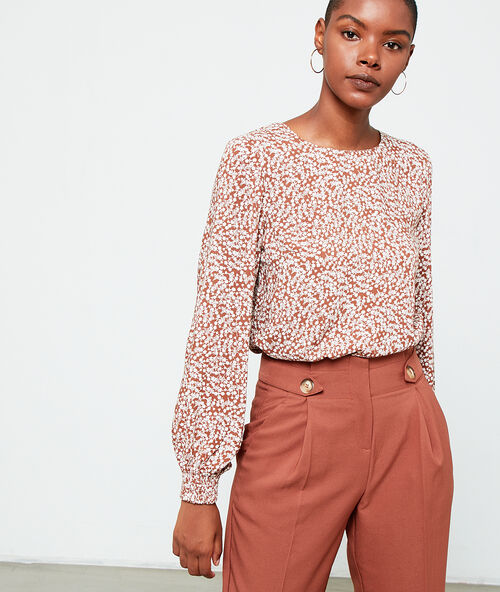 Bluse mit langen &auml;rmeln savanne.