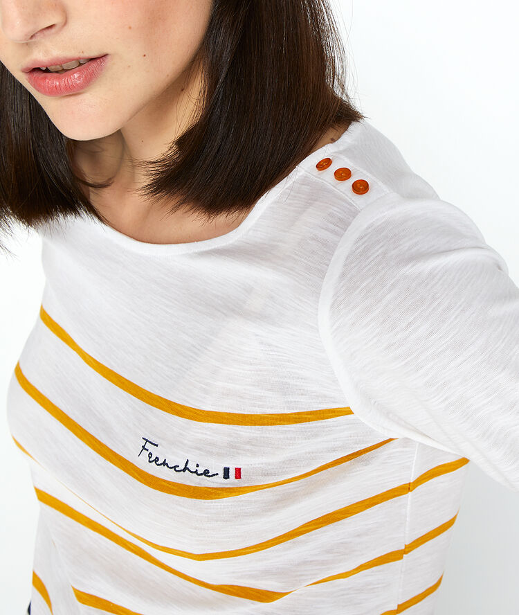 Matrosenshirt „frenchie“ aus bio-baumwolle currygelb.