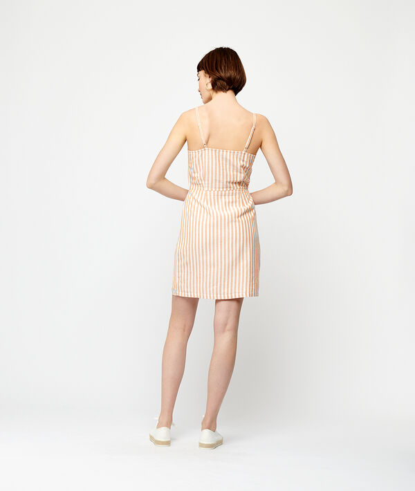 Geknöpftes Kleid mit Streifen Geknöpftes Kleid mit Streifen
