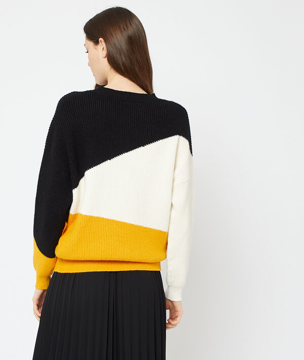Pullover aus grobem Strick mit grafischem Muster Pullover aus grobem Strick mit grafischem Muster