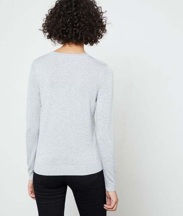 Pullover mit V-Ausschnitt aus feinem Strick Pullover mit V-Ausschnitt aus feinem Strick