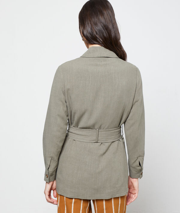 Kurzer Trench mit Gürtel Kurzer Trench mit Gürtel