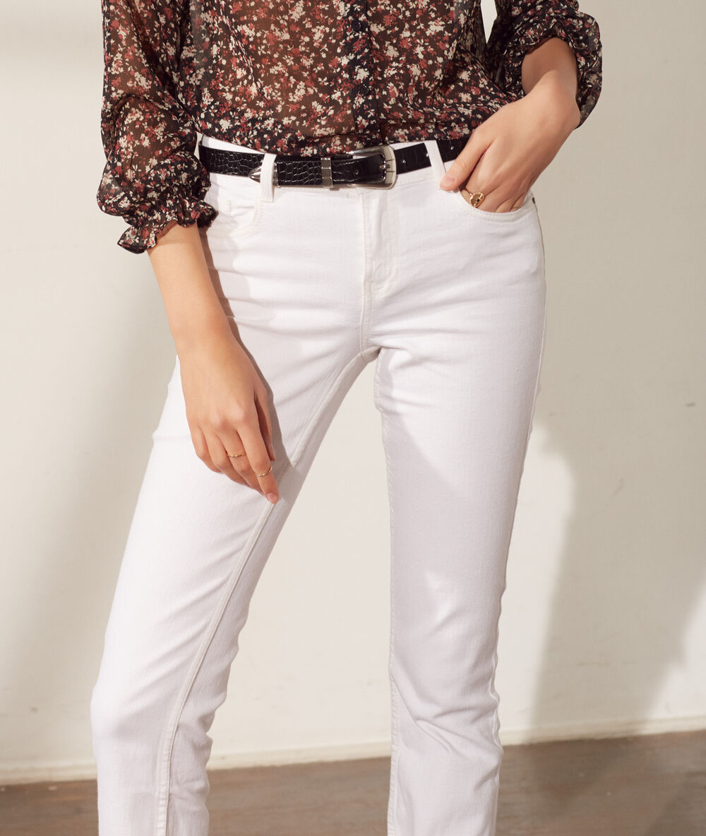 Gerade geschnittene jeans weiß.
