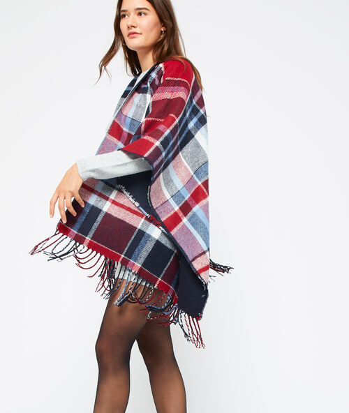 &Eacute;charpe poncho marine.