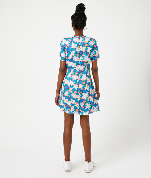Geknöpftes Kleid mit floralem Print Geknöpftes Kleid mit floralem Print