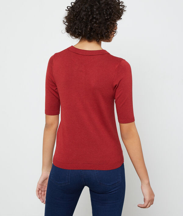 Poloshirt aus feinem Strick Poloshirt aus feinem Strick