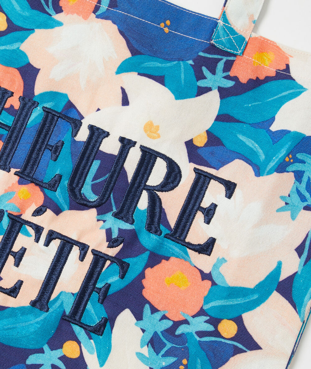 Tote bag „l'heure d'été" blau.