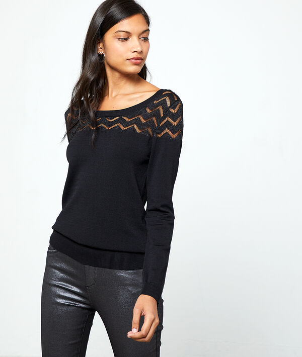 Pull maille fine, col rond Pull maille fine, col rond