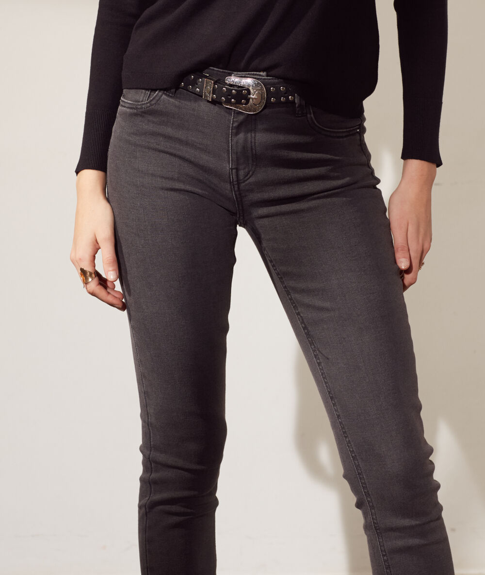 Slim-jeans anthrazit.