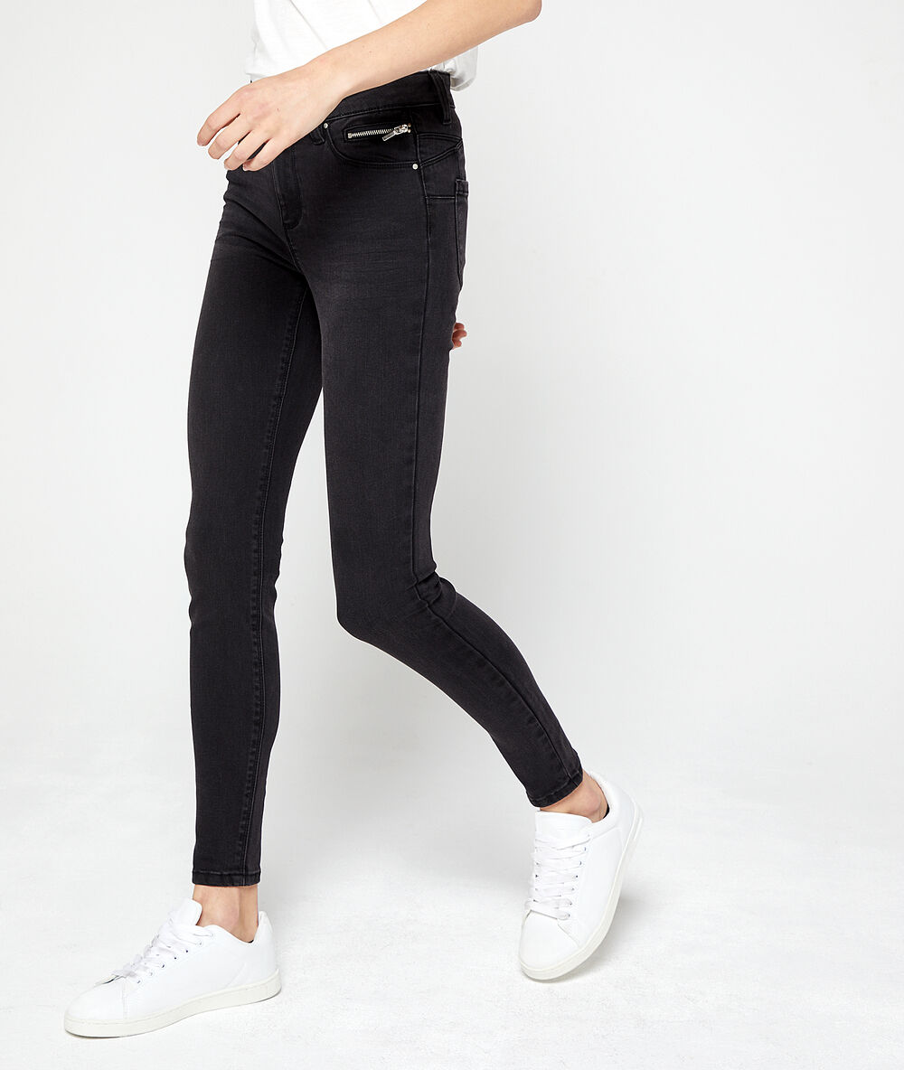 Slim-jeans schwarz.