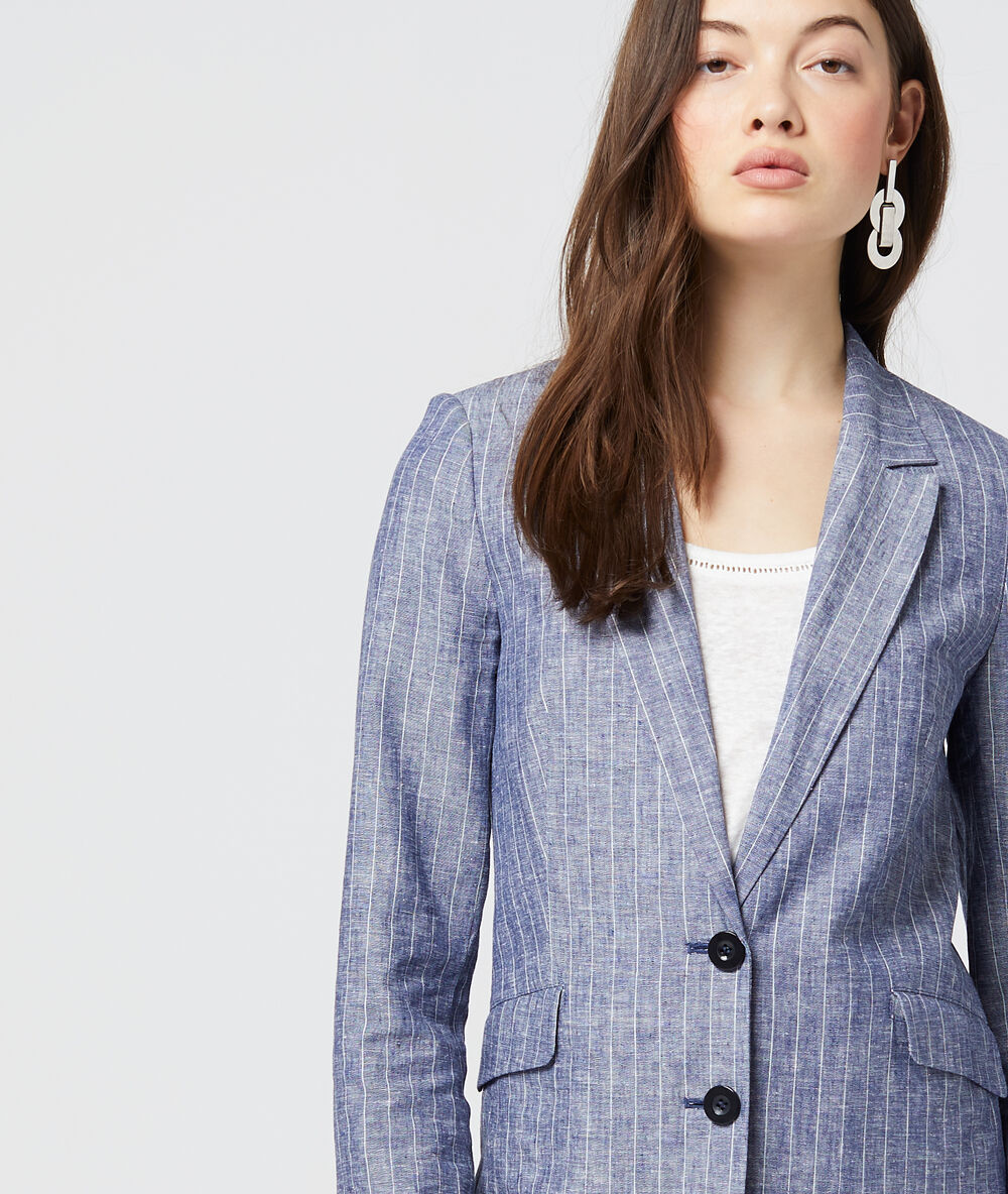 Gestreiftes jackett marineblau.