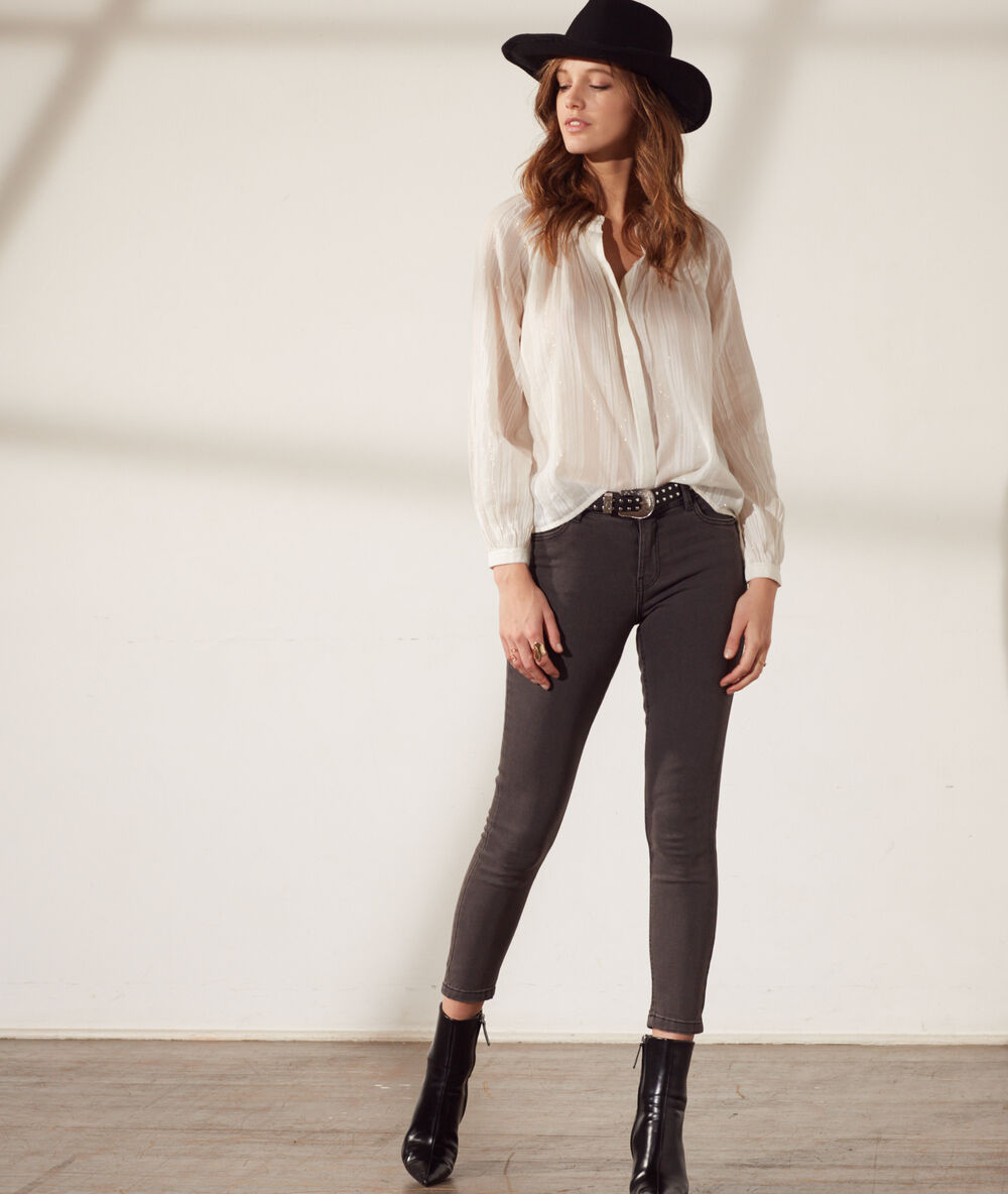 Skinny jeans anthrazit.