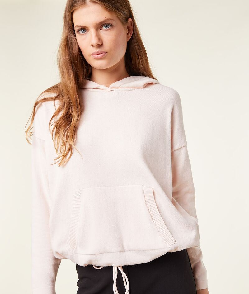 Sweatshirt mit kapuze aus strick