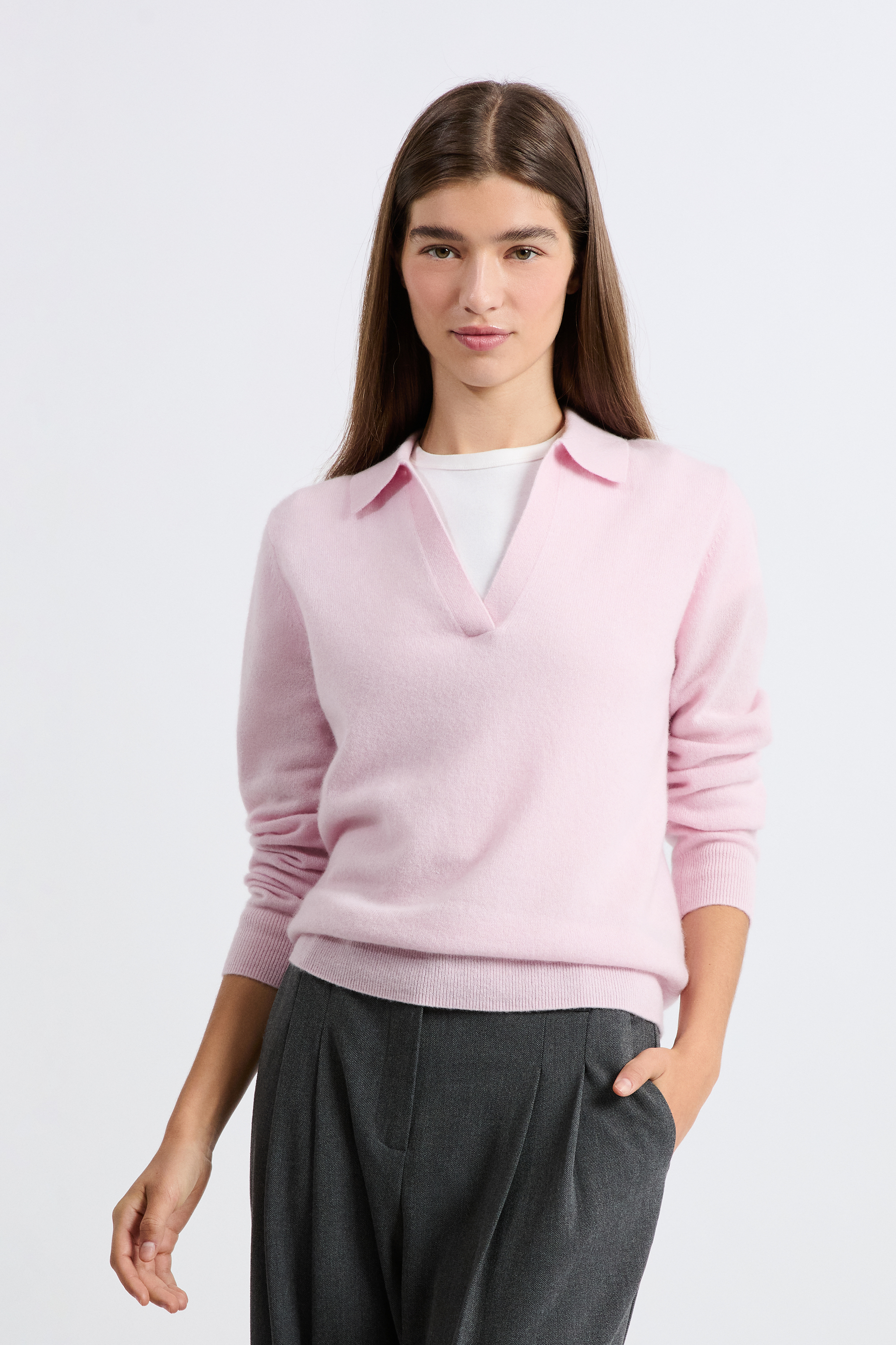 Pullover Rose Poudré Taille 38 Ou M - Femme - Neuf Sans étiquettes - Coupe Classique